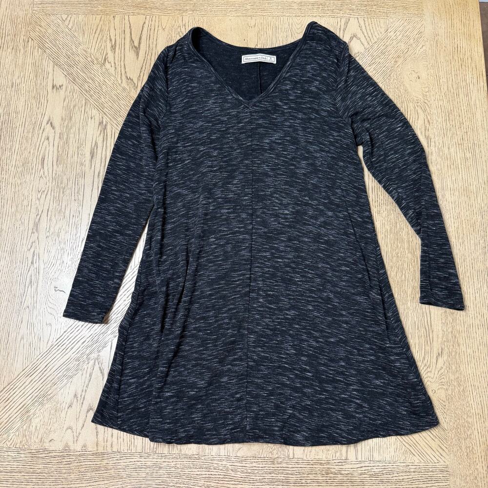 Abercrombie & Fitch Women’s‎ Small Black Gray Long Sleeve Mini Dress